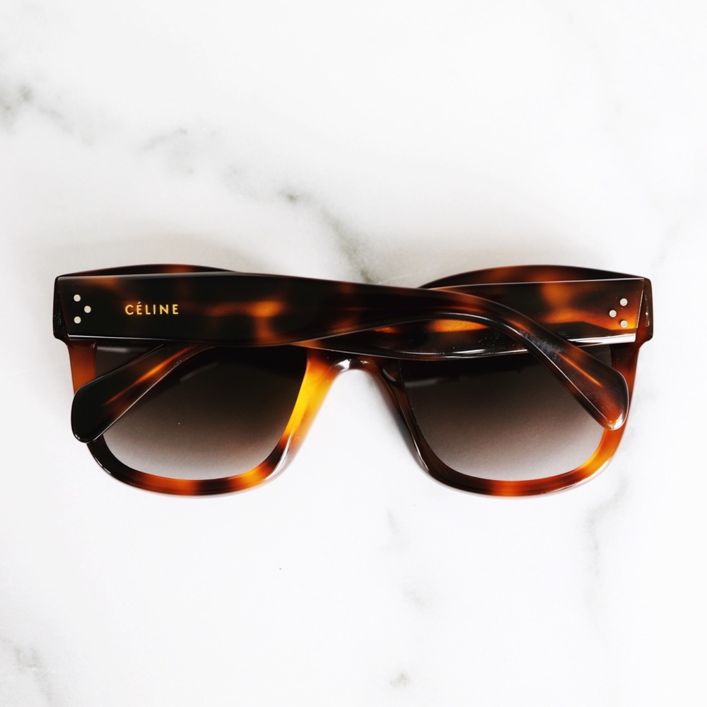 Celine Audrey Tortoise Sunglasses - Picture 6 of 7